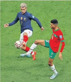  ?? ?? Griezmann e Ounahi, figuras fulcrais na França e Marrocos