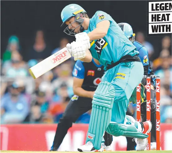  ?? Picture: AAP ?? CLASSY INNINGS: AB de Villiers made an impressive start to life with the Brisbane Heat as he hit 40 runs against the Adelaide Strikers on Tuesday.