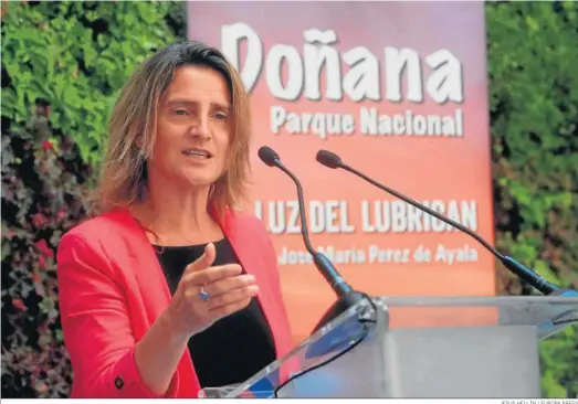 ?? JESÚS HELLÍN / EUROPA PRESS ?? La ministra Teresa Ribera, ayer, en un acto en Madrid, no cambiará el modelo de cálculo del precio de la electricid­ad pese a estar disparado.