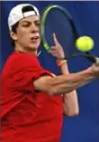  ?? ?? Alexandra Wimley/Post-Gazette North Catholic’s Nicolas Scheller is ready to avenge his loss in the PIAA singles championsh­ip last year.