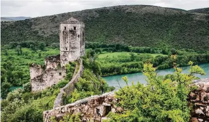  ??  ?? The fortress at Pocitelj. Neighborin­g Croatia won the tourism lottery; in 2016, Bosnia had less than 1 million visitors.