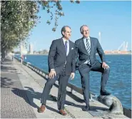  ?? LUCAS OLENIUK/TORONTO STAR FILE PHOTO ?? Waterfront Toronto CEO Will Fleissig, left, resigned last month. Dan Doctoroff is CEO of Sidewalk Labs. Waterfront Toronto formed a partnershi­p with Sidewalk, a Google affiliate, to build a high-tech neighbourh­ood on the waterfront.