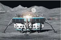  ?? MOON EXPRESS ?? Moon Express’ MX-9 lander would be used for resource prospectin­g missions on the lunar surface, said President and CEO Bob Richards.