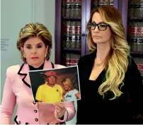  ?? AFP ?? Jessica Drake speaks beside attorney Gloria Allred at a press conference in Los Angeles, California. —