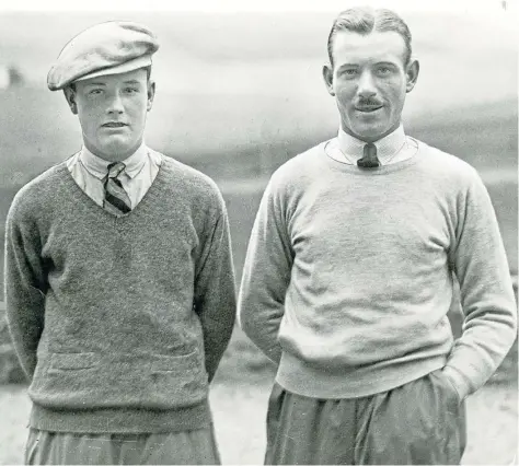  ?? ?? GENT: Young golf star John Panton, left, at Pitlochry in 1936. if you know who he’s with, please email craigie@thecourier.co.uk