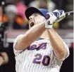  ?? JOHN MINCHILLO AP ?? Pete Alonso has recorded 30 home runs so far in his rookie season with the New York Mets.