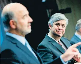  ?? STEPHANIE LECOCQ / EFE ?? Pierre Moscovici y Mário Centeno