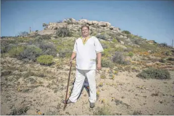  ?? Photos: David Harrsion ?? Untold stories: Paulus Swartbooi, who lives in Springbok, is the gaob of his clan and an activist for the Khoikhoi.