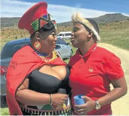  ??  ?? Nomsa Buthelezi and lover Zandile Shezi.