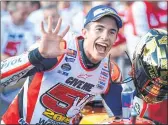  ??  ?? Marc Marquez after winning the world title.