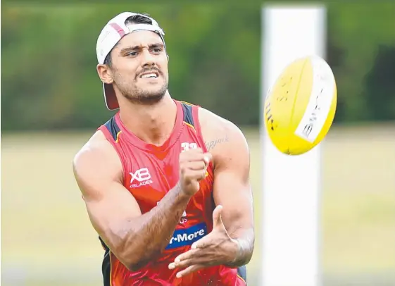  ?? Picture: ALIX SWEENEY ?? The Gold Coast Suns have named Aaron Hall in the team to play against Melbourne at the Gabba tomorrow.