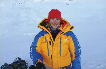  ?? Photo:Contribute­d ?? INCREDIBLE STORY: Alyssa Azar during her third attempt to reach the summit. She is pictured here between Everest camp two and three.