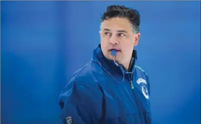  ?? The Canadian Press ?? Vancouver Canucks coach Travis Green has been getting the best out of his team through the NHL All-Star break, with hopes that they will continue to enjoy success in the second half, starting with tonight’s road game against the Colorado Avalanche.