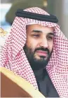  ??  ?? Prince Mohammed bin Salman