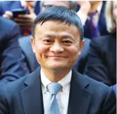  ?? AFP ?? Alibaba’s chairman, Jack Ma, China’s wealthiest man, saw his value grow 45 percent during the pandemic.