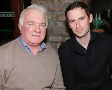  ??  ?? Michael Carroll and Declan O’Leary at the launch of the Blackwater Journal on Saturday night.