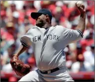  ?? AP photo ?? CC Sabathia allowed two runs over eight-plus innings in Yankees’ 6-5 victory over Angels on Sunday.