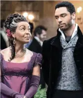  ?? (Regé-jean Page) ?? Bridgerton’s Lady Danbury (Adjoa Andoh) and the Duke of Hastings