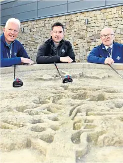  ?? ?? Donald Archibald, Michael Wells and David Cheape restart the Carnoustie Links community benefit programme.