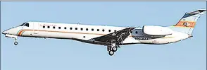  ?? (Courtesy pic) ?? One of the Eswatini Air, Embraer Regional Jets in one of its flights. The local airline is currently not making any profit and dependent on government subvention to continue operating.