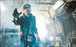  ?? AAP BUITENDIJK/WARNER BROS. PICTURES ?? Tye Sheridan stars as Wade, competing in a virtual reality race for his life in 2045 in “Ready Player One.”