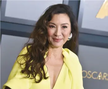  ?? JORDAN STRAUSS/INVISION ?? Michelle Yeoh, seen Nov. 19, is generating Oscar buzz for her “Everything Everywhere All at Once” role.