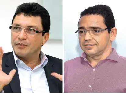  ?? FOTOS ?? Carlos Caicedo, alcalde de Santa Marta entre 2012 y 2015, y aspirante presidenci­al. Rafael Martínez, actual alcalde de Santa Marta, suspendido por Procuradur­ía.