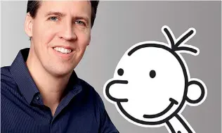  ??  ?? successo planetario. |Jeff Kinney, 45 anni, scrittore, illustrato­re, creatore di videogioch­i. Kinney disegna la Schiappa su un grande touch pad. Parte dagli occhi, due puntini vivaci, poi disegna il buffo naso di Greg. La parte più difficile è la...