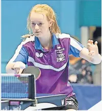  ?? ?? Team player Rebecca will contest the Ladies Singles, Ladies Doubles and Mixed Doubles events