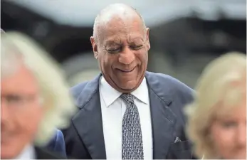  ?? MATT ROURKE, AP ?? Bill Cosby arrives with his new lawyers for a pretrial hearing in his sexual assault case Tuesday.