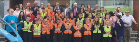  ??  ?? Cork County Mayor, Cllr Seamus McGrath was in Fermoy on Tuesday for the Cork launch of the 2017 Gum Litter Taskforce Litter Education Campaign.