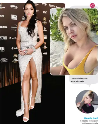  ?? LAPRESSE ?? Georgina Rodriguez, 25 anni, compagna di Cristiano Ronaldo
I colori dell’estate sono più carini