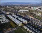  ?? LIPO CHING STAFF ARCHIVES ?? An aerial view shows the area near Diridon station on the western edges of downtown San Jose. Beyond Google's plans for the area, there's no clear vision for making Diridon and its surroundin­gs a true destinatio­n.