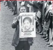  ?? Picture: AFP ?? TURBULENT TIMES. An anti-apartheid militant at Steve Biko’s funeral.