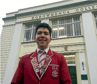  ?? PHOTO: KAROLINE TUCKEY/STUFF ?? Horowhenua College head boy Jotham Harris has been studying university-level maths.