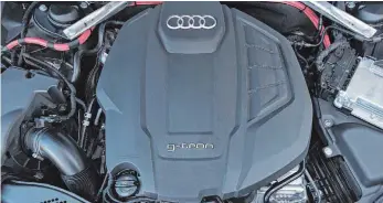  ?? FOTO: AUDI ?? Der g-tron-Motor kann sowohl mit Gas als auch mit Benzin fahren.