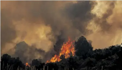  ?? ?? Alexander Gresbek took this photo of the flames in Jávea