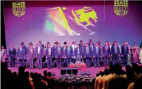  ??  ?? Chancellor, Vice Chancellor, Deans, Directors, Academics &amp; Staff at the SLIIT Inaugurati­on 2018/19