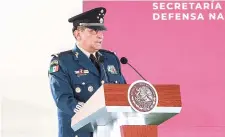  ??  ?? Luis Cresencio Sandoval , titular de la Sedena, dijo que el Ejército es aliado de la transforma­ción que ha emprendido el gobierno de México.