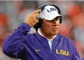  ?? Kevin C. Cox / Tribune News Service ?? An LSU official claims she faced retaliatio­n for reporting inappropri­ate behavior by coach Les Miles.