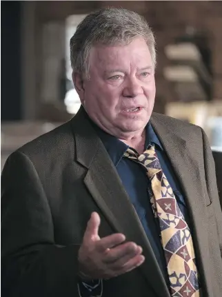  ?? GLOBAL/CORUS ?? William Shatner guest stars as a rival investigat­or on Thursday’s episode of Private Eyes.