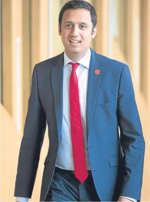  ??  ?? BIG PLANS: Anas Sarwar also said he would pursue policies to ‘rescue the NHS’