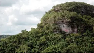  ?? AFP ?? View of the Cerro Azul, in the Serrania La Lindosa, which had been declared Protected Archaeolog­ical Site of Colombia last May. —