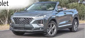  ??  ?? One-off Hyundai Santa Fe cabriolet. — Hyundai photo