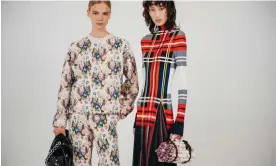  ?? Photograph: WWD/Getty Images ?? Jonathan Anderson’s collection for Loewe featured tracksuits tailored from floral tapestry.