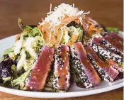  ??  ?? Sesame ginger Ahi tuna salad