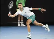  ?? ANDY BROWNBILL AP ?? The No. 1-seeed Novak Djokovic is a perfect 17-0 in Australian Open semifinals and finals matches.