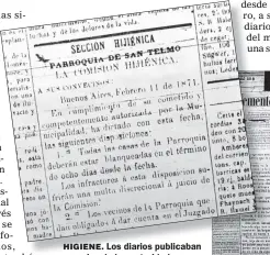  ??  ?? HIGIENE. Los diarios publicaban consejos de las autoridade­s para enfrentar la emergencia.