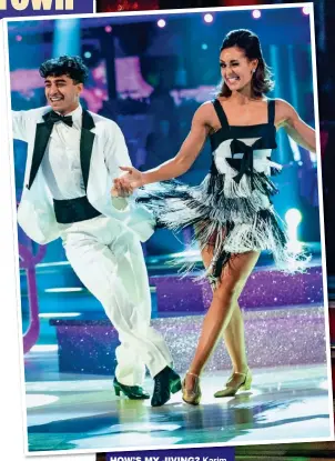  ?? ?? HOW’S MY JIVING? Karim Zeroual and Amy Dowden’s dance wasn’t enough to win