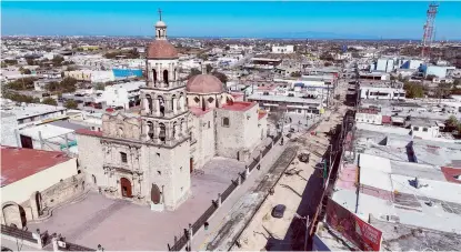  ?? ?? ▮ Un 70 por ciento de avance presentan los trabajos de la primera etapa del Centro Histórico, una obra que dará identidad a los monclovens­es.